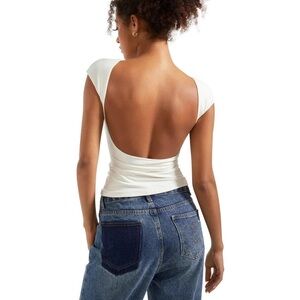 Chic White Women's Crop Top